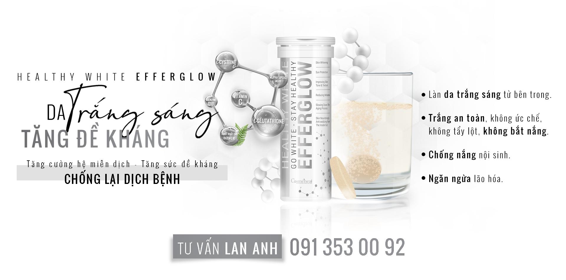 Viên sủi trắng da Efferglow